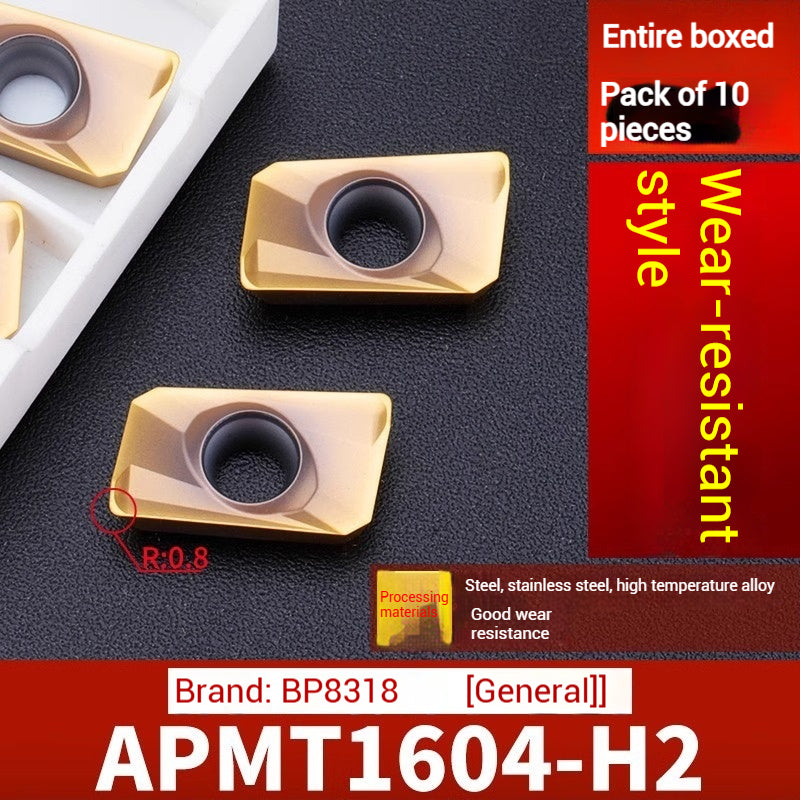 1026-CNC milling inserts APMT1135 carbide 1604 milling inserts fast feed R0.8 coated rough milling cutter grains Shandong Denso Pricision Tools Co.,Ltd.